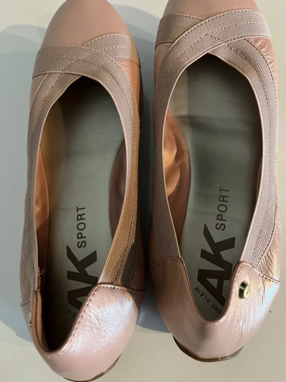 Anne Klein Sport Rose Gold Ballet Flats Comfortable Feminine Size 9‎